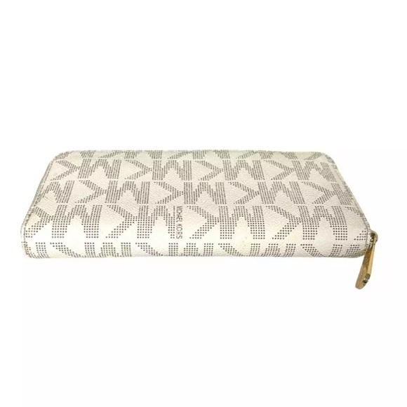 MICHAEL KORS White Grey Jet Set Continental Wallet - Picture 3 of 6